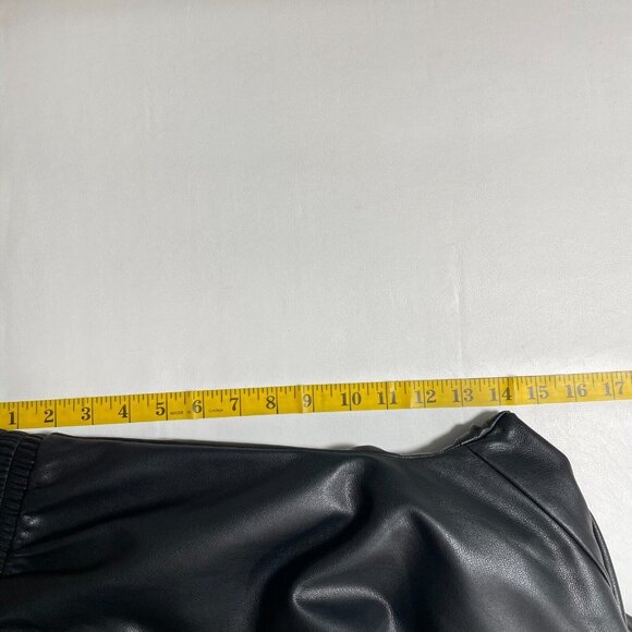 Dolce‎ Cabo Faux Leather Jogger Pants Womens Medium Black Pull On High Rise - Picture 10 of 11